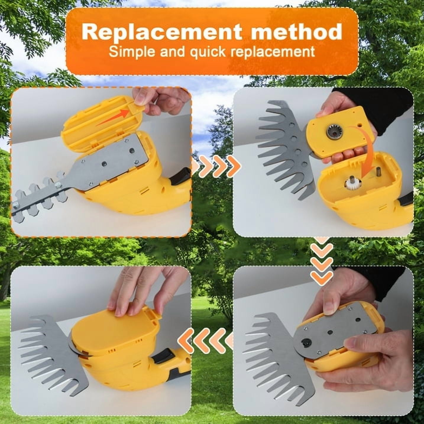Mohsoe Cordless Hedge Trimmer 35° Cut Angle for Yard/Garden Precision Work