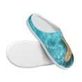 thumbnail image 3 of KLL Starfish And Seashell On The Beach 1 Pattern Adult Unisex Cozy Slippers,Fuzzy Slip-on Slippers TPR Sole Slippers Comfort Plush Home Footwear for Indoor & Outdoor-39/40, 3 of 7