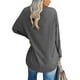 thumbnail image 3 of Camiseta De Manga Larga Para Mujer, Cuello En V, Cómoda, Color Sólido, Blusa Informal Para Mujer, Suave Y Elegante Para Uso Diario ANGGREK  No, 3 of 6