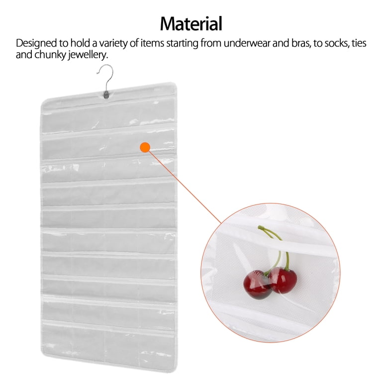 OATIPHO White Double Sided Jewelry Organizer with 80 Pockets for Closet OATIPHO White Double Sided Jewelry Organizer with 80 Pockets for Closet