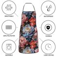 thumbnail image 6 of Pofeuu Rose Flowers Print Aprons with Pockets, Cute Aprons for Kitchen, Cooking, Server, Barber, Chef Apron, 6 of 7