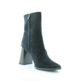 thumbnail image 6 of Sam Edelman Ivette Black Suede Side Zipper Squared Toe Block Heeled Ankle Boots (Black Suede, 6.5), 6 of 8