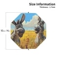 thumbnail image 3 of Pofeuu Funny Countryside Donkey Print Leather Coasters Set of 6, Round Cups Mugs Mat Pad for Home Kitchen Heat Resistant Drink Coasters,Octagon, 3 of 7