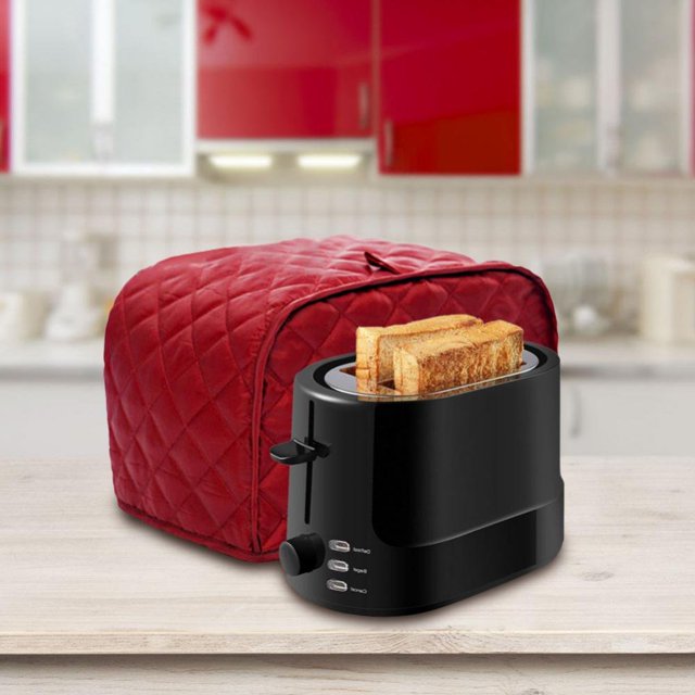 Brown Four Slice Toaster Appliance Cover Dust and Fingerprint Protection Machine Washable (11.5W x 8D x 8H),S Size