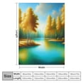 thumbnail image 4 of Orinice Birch Trees Water Reflection Warm Lightweight Blanket Soft Fleece Throw Blanket for All Seasons - Excellent Hand Feel, Living Room Sofa Decor, Cow Gifts - Flannel Material Blanket 60x80in, 4 of 6