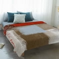 thumbnail image 4 of Red Brown Blanket Soft Cozy Warm Throw Blanket for Couch, Plush Fuzzy Flannel Fleece Blankets for Sofa, Blue White Modern Rustic Neutral Graffiti Art Bed Blankets Lightweight Gifts for Women, 40"x60", 4 of 9
