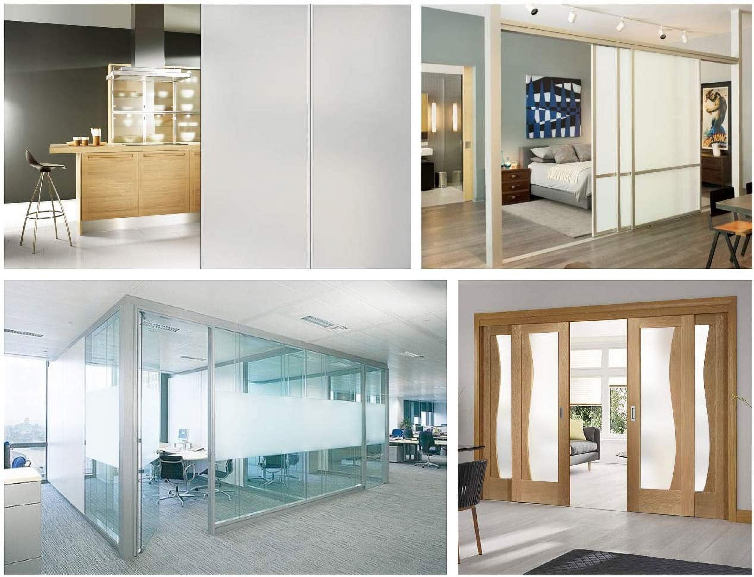 HIDBEA 23.6 in x 78 in Frosted Privacy Window Film, Vinyl, Transparent
