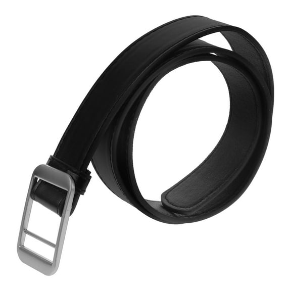 WHAMVOX Pu Wide Belt Waist Belt For Unisex Punch Free Pants Belt With Metal Buckle