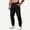 Black, variant on HOMADLES Mens Casual Joggers Elastic Waist Quick Dry Sports Pants Mesh Breathable Side Pocket Fashion Pants Army Green Size 5XL