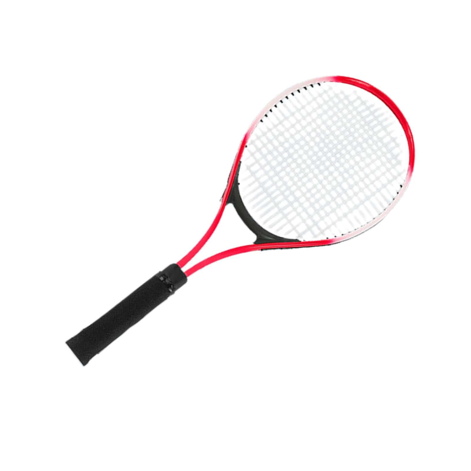 Lightweight Adults Tennis Racket Training Gear Professional Women Men Aluminum Alloy Racket Non Slip Racquet for Beginners Sports Red