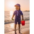 thumbnail image 6 of BemeyourBBs Toddlers Baby Boys 3 Piece Swimsuit Infant Bathing Suit Swim Shirt Trunk Shorts Set and Sun Hat Short Sleeve Shark Swimwear Sunsuit UPF 50+ Rash Guard, 6 of 9
