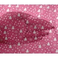 thumbnail image 4 of oneOone Viscose Chiffon Pink Fabric Snowflake,Star & Tree Sewing Material Print Fabric By The Yard 42 Inch Wide, 4 of 4