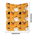 thumbnail image 3 of LEFXSMR Halloween Blanket Cute Ghost Decor Fleece Fall Throw Blanket for Couch Orange Halloween Decoration for Home Holiday Sofa Bed, 39.37x59.05", 3 of 9