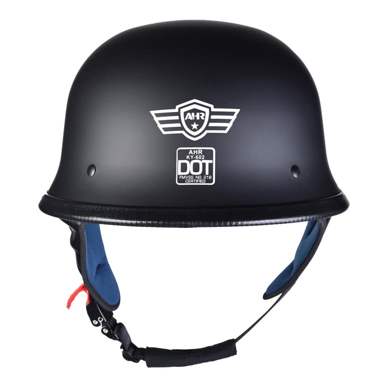 dot certified german motorcycle helmet Highway 21 9mm Half for Motorcycle, Approved, Lightweight Low Profile Cruiser Protection, FMVSS 218 (Chrome, 4X-Large) : Automotive Built with nickel German Motorcycle Half Helmet Gloss