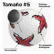 thumbnail image 2 of Balón Fútbol No.5 Híbrido Termosellado Blanco Rojo con Bomba Infladora, 2 of 9