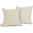 thumbnail image 2 of Vintage Floral Pillow Covers 20x20 Inch Set of 2 Beige and Cream Flower Outdoor Decorative Throw Pillows Cute Small Floral Print Rustic Farmhouse Pillowcases Cotton Linen Cushion Cover for Couch Decor, 2 of 6