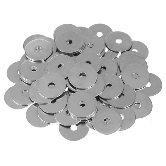 Helifouner 50 Pieces M6X30X1.5Mm Fender Washers 304 Stainless Steel Large Fender Washers Inner Diameter 6Mm Outer Diameter 30Mm Thickness 1.5Mm