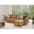 thumbnail image 2 of SITJOY 118" Faux Leather Modular Sectional Couches with Storage, Convertible 5 Seat L-Shaped Sectional Sofa with Ottoman for Living Room, Brown, 2 of 8