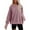 Pink, variant on Dyfzdhu Sweatshirts for Women Oversized Crewneck Solid Color Sweatshirt Side Slit Long Sleeve Pullover Slouchy Fit Tops