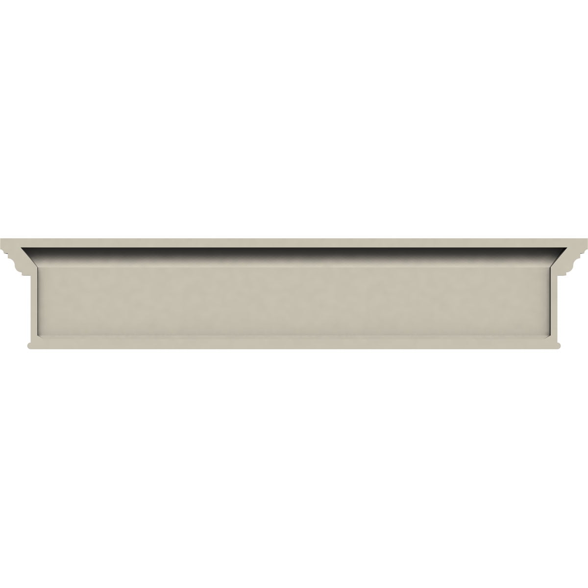 Ekena Millwork 200" Bottom Width x 204" Top Width x 7 1/4"H x 1"P, Craftsman Crosshead with Bottom Trim