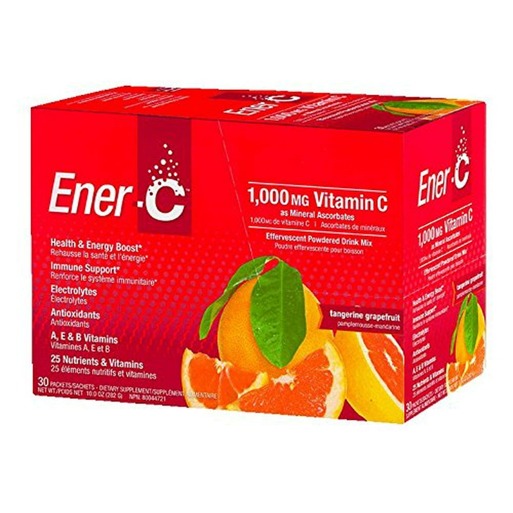 EnerC Vitamin Drink Mix Tangerine Grapefruit 1000 mg 30 Packets