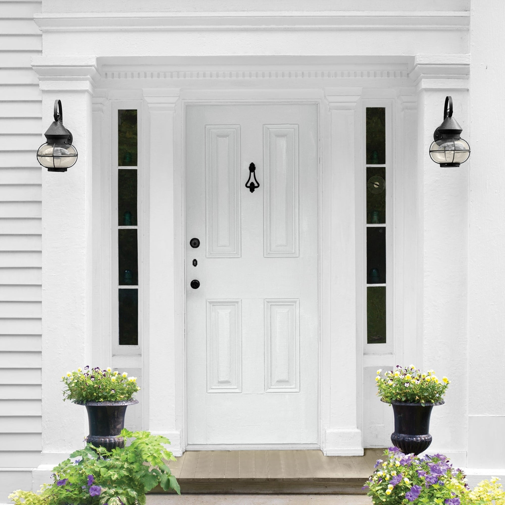 Glidden One Coat Radisson / White Semi-Gloss Exterior Paint with Primer, 1 Gallon