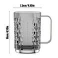 thumbnail image 3 of Vacemry Under $5 Toothbrush Cup with Handle, Diamond Pattern Transparent Mouthwash Glass, High Value Bathroom Organizer for Couples, Modern Design Dental Hygiene Accessory, 3 of 6