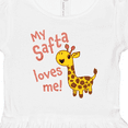 thumbnail image 4 of Inktastic My Safta Loves me- cute giraffe Girls Toddler Dress, 4 of 5