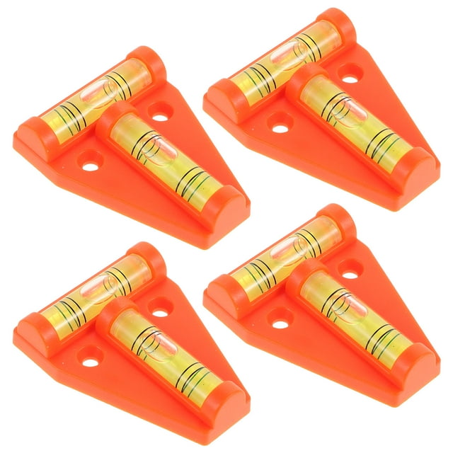 GOOHOCHY 4Pcs Bubble Level For RV RV Level Acrylic Orange High Precision Measurement For Vehicle Adjustments