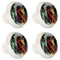 thumbnail image 2 of 4 Pcs Round White Knobs for Kitchen Cabinet Cupboard Dresser Bookcase Halloween Scary Hands Drawer Pulls Handles Home Decor, 2 of 8