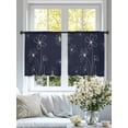 thumbnail image 4 of Navy Blue Sheer Curtains 54 Inch Length 2 Panels Set - Light Filtering Window Treatments, Spring Flora Rod Pocket Semi Curtains for Living Room/Bedroom/Kitchen Décor, 104"W x 54"L, 4 of 7