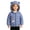 Blue, variant on Kukoosong Toddler Cute Tiger 3D Ear Hooded Puffer Jacket, Lightweight Full Zip Long Sleeve Tiger Print Coat, Fall Winter Warm Outerwear for Baby Boys and Girls