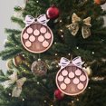 thumbnail image 2 of Colgante de árbol creativo de Navidad redondo con cuerda pequeña para decoración de festivales navideños, 2 of 6