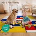 thumbnail image 4 of ODIKA 4'x6' Ultra-Soft Area Rug, Composition Inspired Abstract Bold Block Yellow Border None Washable, Bare feet friendly, Silk-Touch for Bedroom Home office, 4 of 7