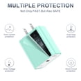 thumbnail image 2 of 3 Pack Hootek USB C Charger Block Fast Charging Adapter 20W Wall Charger Quick Charger Brick USB Charger Block Fast Charger Plug Phone Charger Compatible with iPhone 15 Sumsung Galaxy, Android,Green, 2 of 7