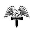thumbnail image 5 of Custom Pet Memorial Garden Stake, Pawprint Angel Wings Metal Plaque, Personalized Dog Loss Gift, Grave Marker for Loss of Pet, 5 of 6