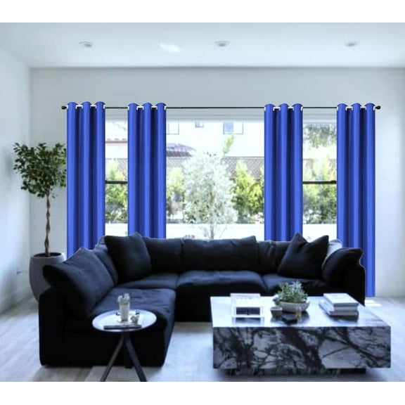 Full Room Darkening 100% Blackout Curtain set of 2 Panels Royal Color Top Grommets For Bedroom, Living Room Home Décor 84 inch Long