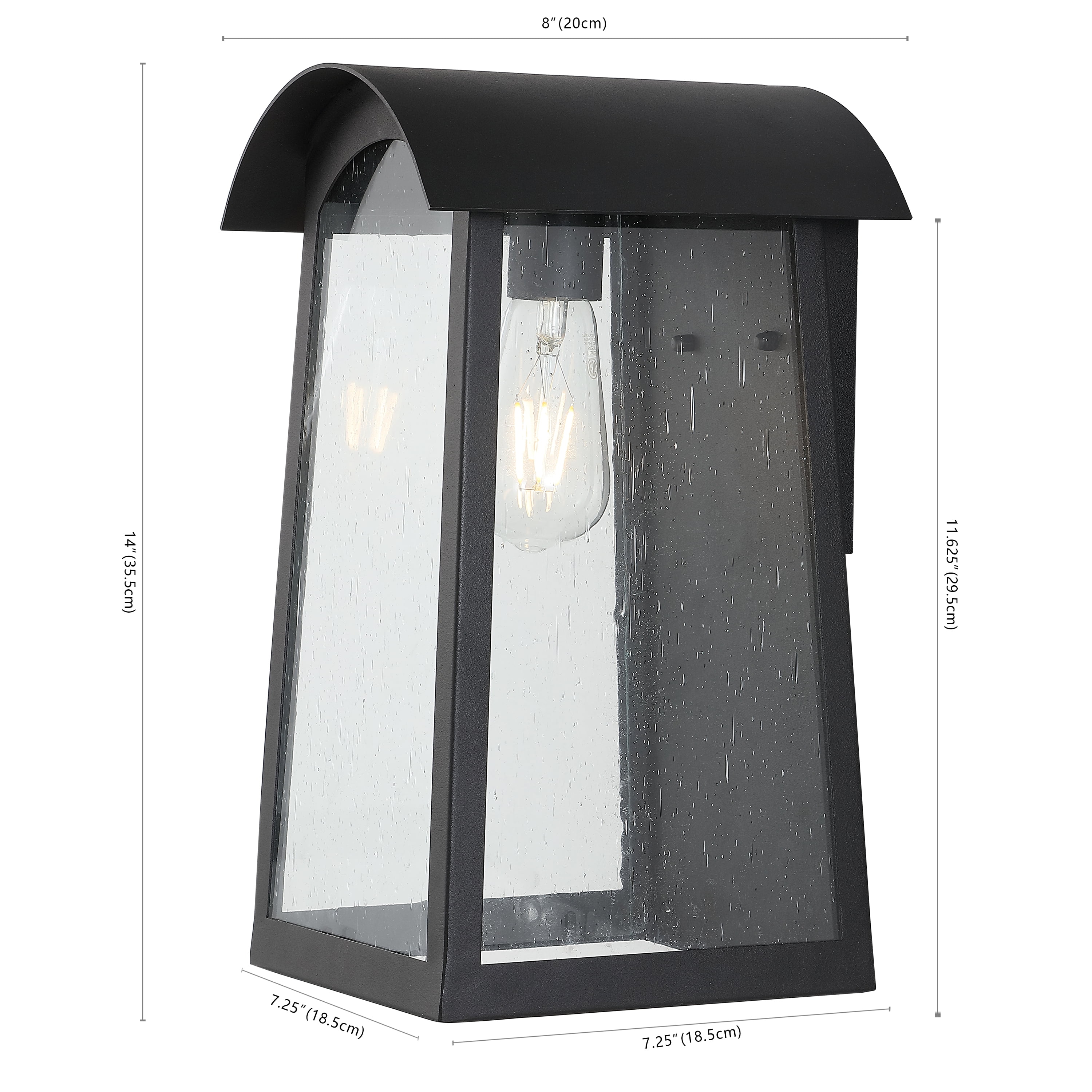 SAFAVIEH Adalai Edison Tungsten Black Wall Sconce with Shade