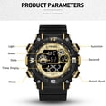 thumbnail image 4 of Mirar 1317 Reloj deportivo elegante multifunción 50M Reloj de pulsera electrónico electrónico impermeable para hombres con hora / alarma / semana / fecha / luminoso / 12 (24) horas 1 1, 4 of 5