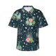 thumbnail image 3 of Camisa hawaiana con estampado 3D navideño para hombre, camisas de playa con plantas para vacaciones de verano, camisa hawaiana de manga corta con botones, camiseta de calidad superior, 3 of 5