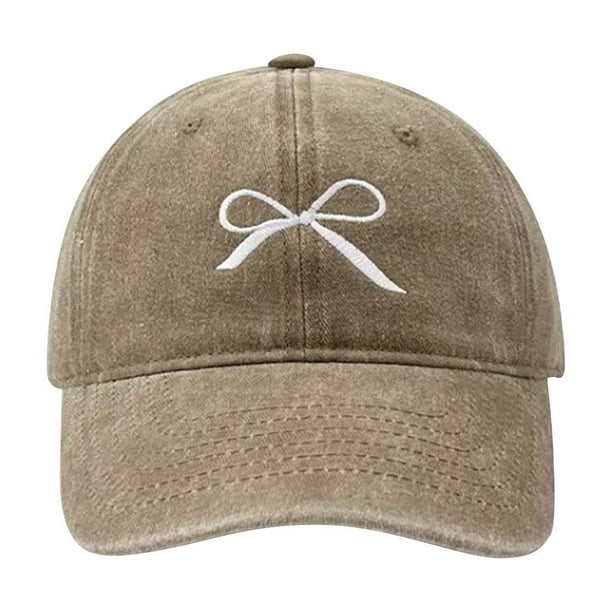 Gorra de béisbol para mujer, ajustable, clásica, baja, estampada, sin estructura, lisa, de poliéster.