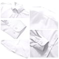 thumbnail image 4 of Men's Dress Shirt Regular Fit Solid Business Formal Long Sleeve Button Up Stretch Shirts Fall Casual Work Top, 4 of 5