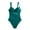 Green, variant on Elainilye Fashion Women's One Piece Swimsuits Sexy Mesh Splicing Solid Color Gathered with Steel Ring Bra Pads Swimsuit Bikini,Green
