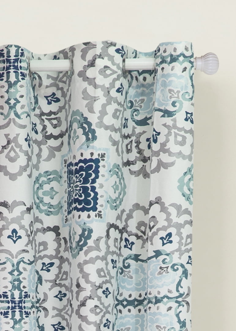 Better Homes & Gardens Gray Carved Medallion Single Window Curtain Panel, 40” x 54” (1 Panel)