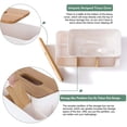 thumbnail image 5 of Multifunctional Storage Box Bamboo Desktop Organizer Removable Organizer Face Tissue Holder, Desktop Storage Box, Removable Wooden Desk..., 5 of 5