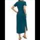 thumbnail image 2 of Vestido Holgado de Verano para Mujer, Cuello Redondo, Informal, con Abertura, Antiarrugas y Bolsillos. Verde XXL, 2 of 5