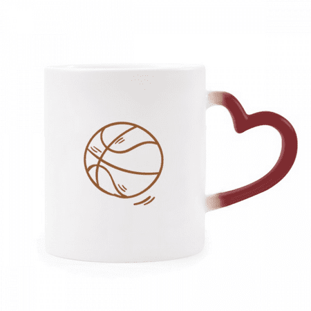 

Sports Basketball Chasing Delivery Heat Sensitive Mug Red Color Changing Stoneware Cup