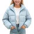 thumbnail image 3 of KyCheLot Zip up Jacket for Kids Long Sleeve Stand Collar Thicken Outerwear Winter Warm Outdoor Clothes, 3 of 6