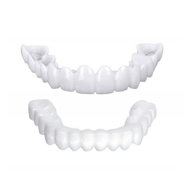 Maoww Fake Teeth Veneer Set Portable Replacement Reusable Washable Top Bottom Adult Children Tooth Cover Protector Accessories