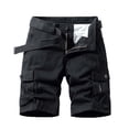 thumbnail image 2 of pstuiky Pantalones cortos de entrenamiento para hombre, Pantalones cortos cargo de talla grande para hombre, con múltiples bolsillos, holgados, para playa y verano Pantalones cortos de entrenamiento, 2 of 4